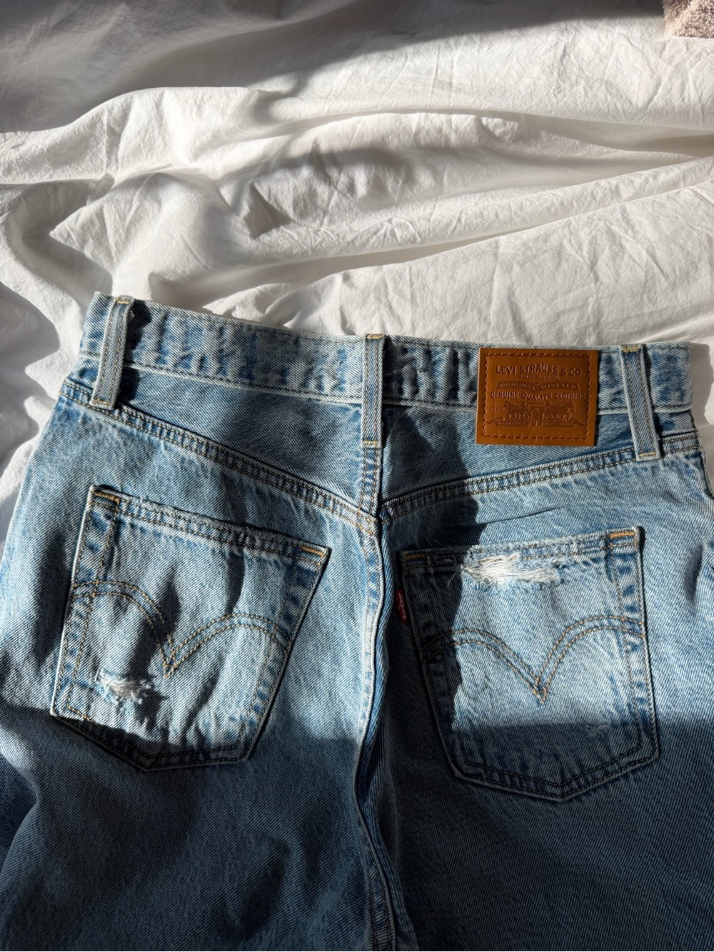 Levi's Ribcage Wide Leg Distressed Jeans